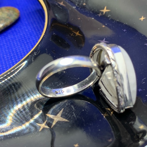 White Moonstone w Subtle Blue Flashes! .925 Sterling Plated, SPECIAL PRICE! 🤑 - Picture 10 of 11